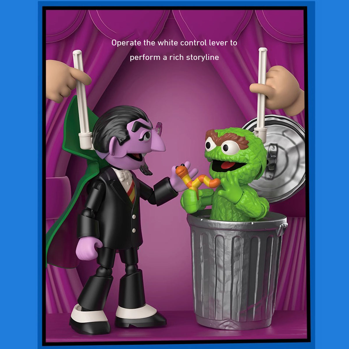 BLOKEES, Series 2 Sesame Street Partners Magical Edition Oscar/Ernie/Bert Action Figure