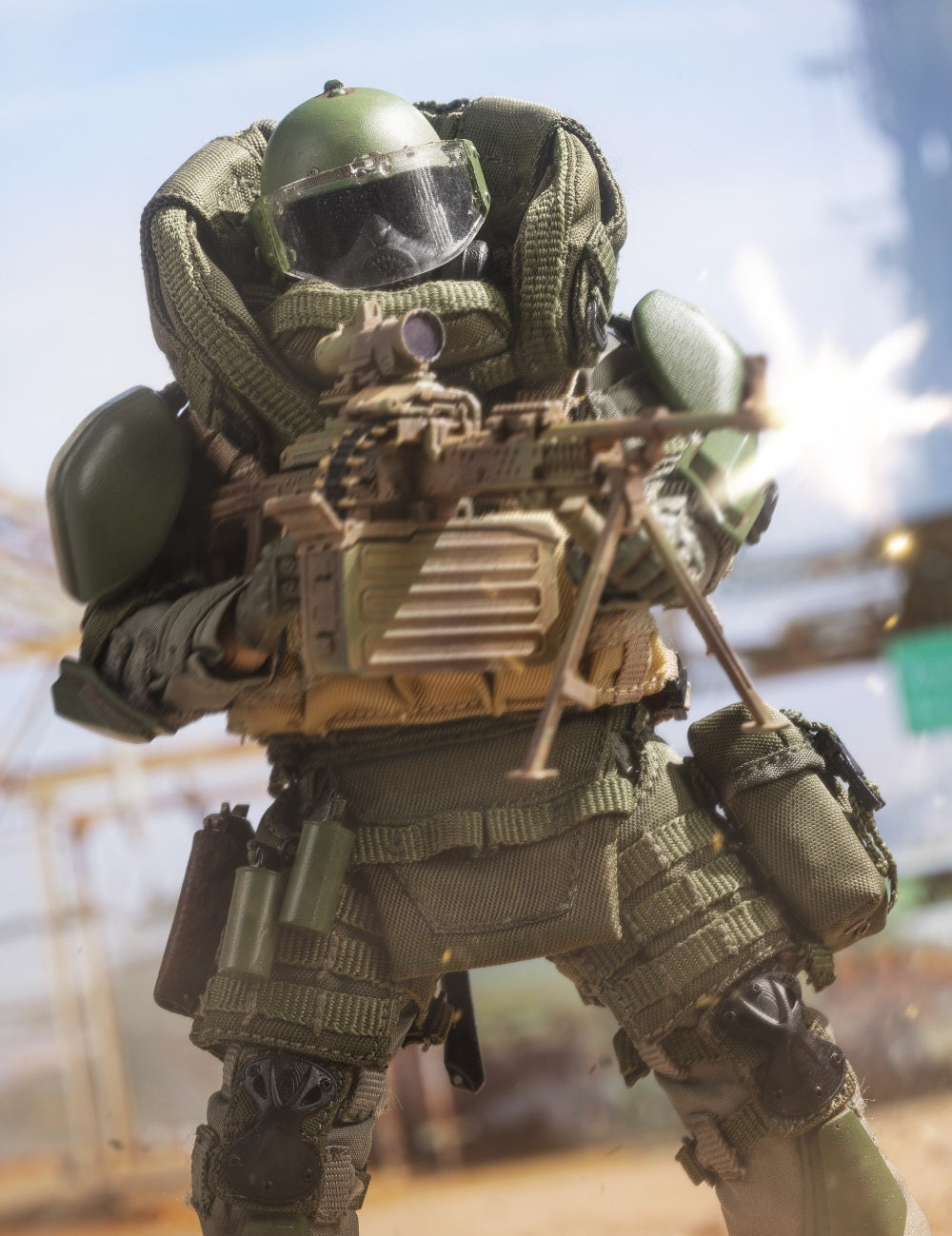 HASUKI Collectible Figure Full Set: Shield Soldier, Video Game, Military Style, Seamless Design, 1:12 Scale Miniature Action Figurine SA02