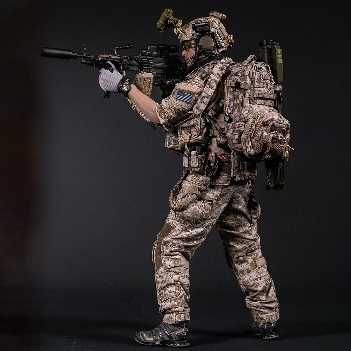 Figuras de acción del artillero DAMTOYS Operation Neptune Spear Geronimo MK46 MOD1