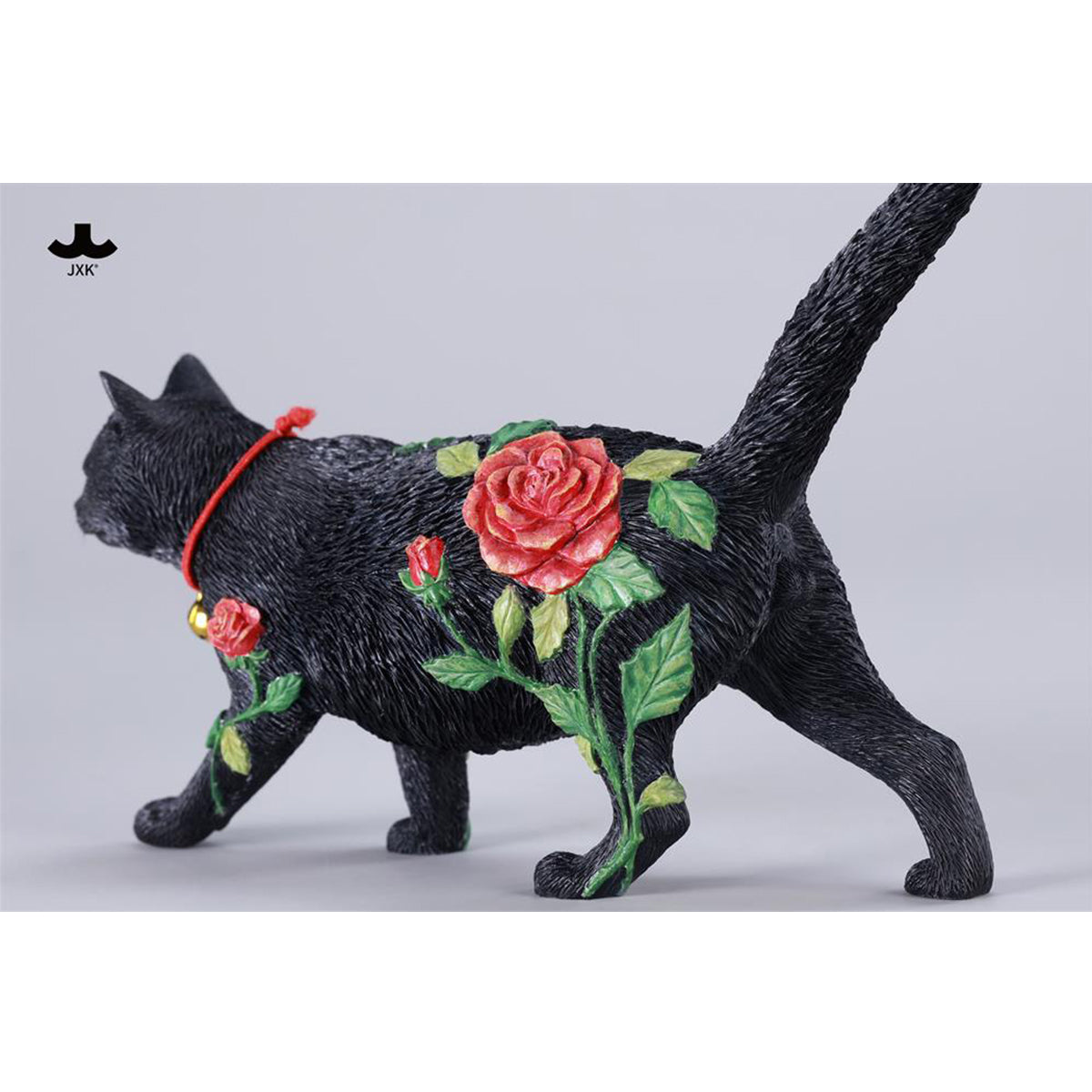JXK, Rose Cat, Static Animal Figurine