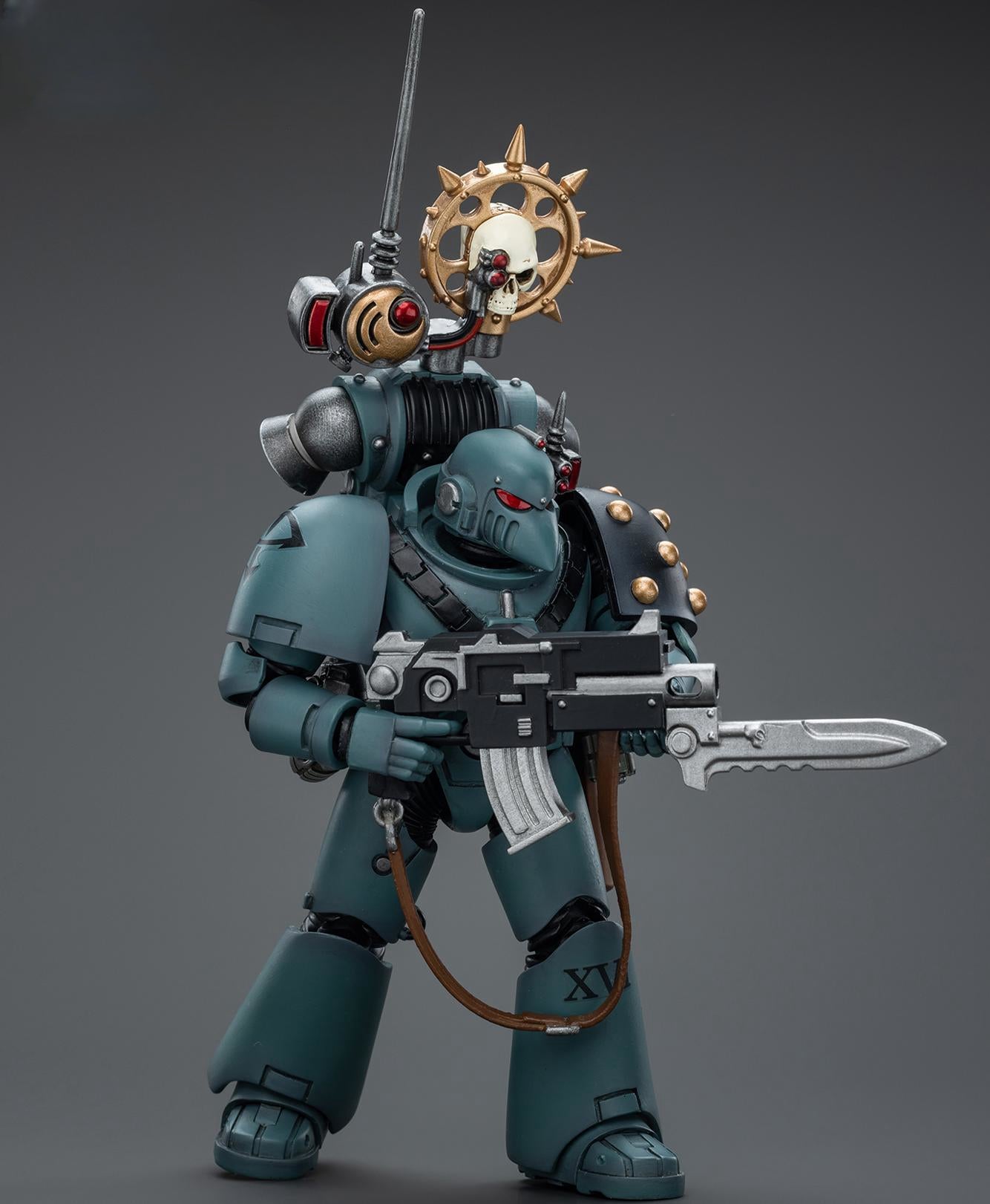 Figurine de collection JoyToy Warhammer The Horus Heresy : Sons of Horus MKVI Tactical Squad Legionary avec Nuncio Vox, figurines articulées à l'échelle 1:18 JT9473