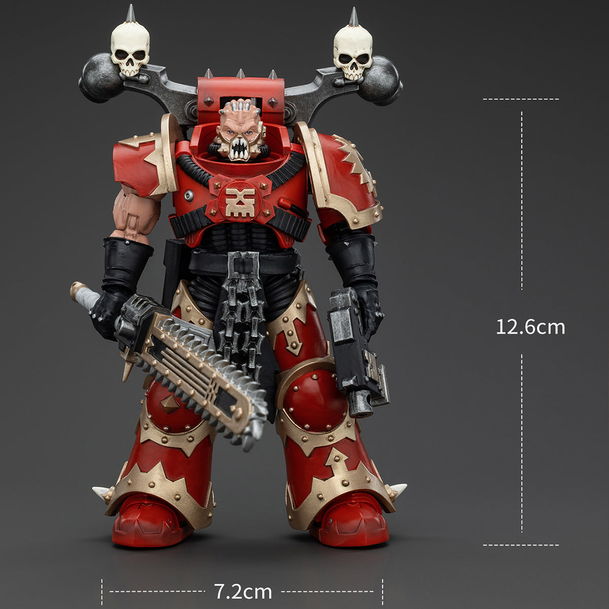 JOYTOY Warhammer 40K 1/18 World Eaters Khorne Berzerker with Eviscerator Chainsword Action Figure