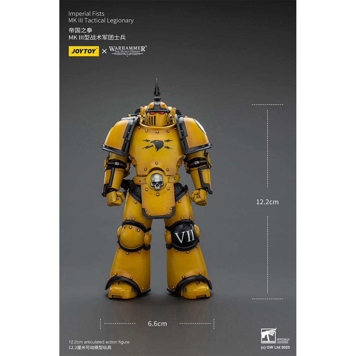 (Only Shipped to the US) JOYTOY Warhammer Imperial Fists MK lll Tactical Legionary JT02649 1/18 Scale Action Figure