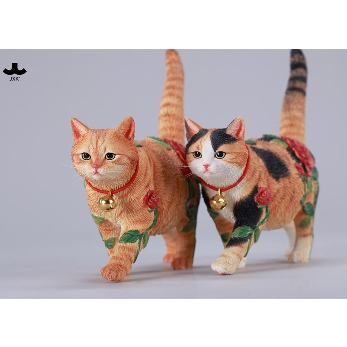 JXK, Rose Cat, Static Animal Figurine