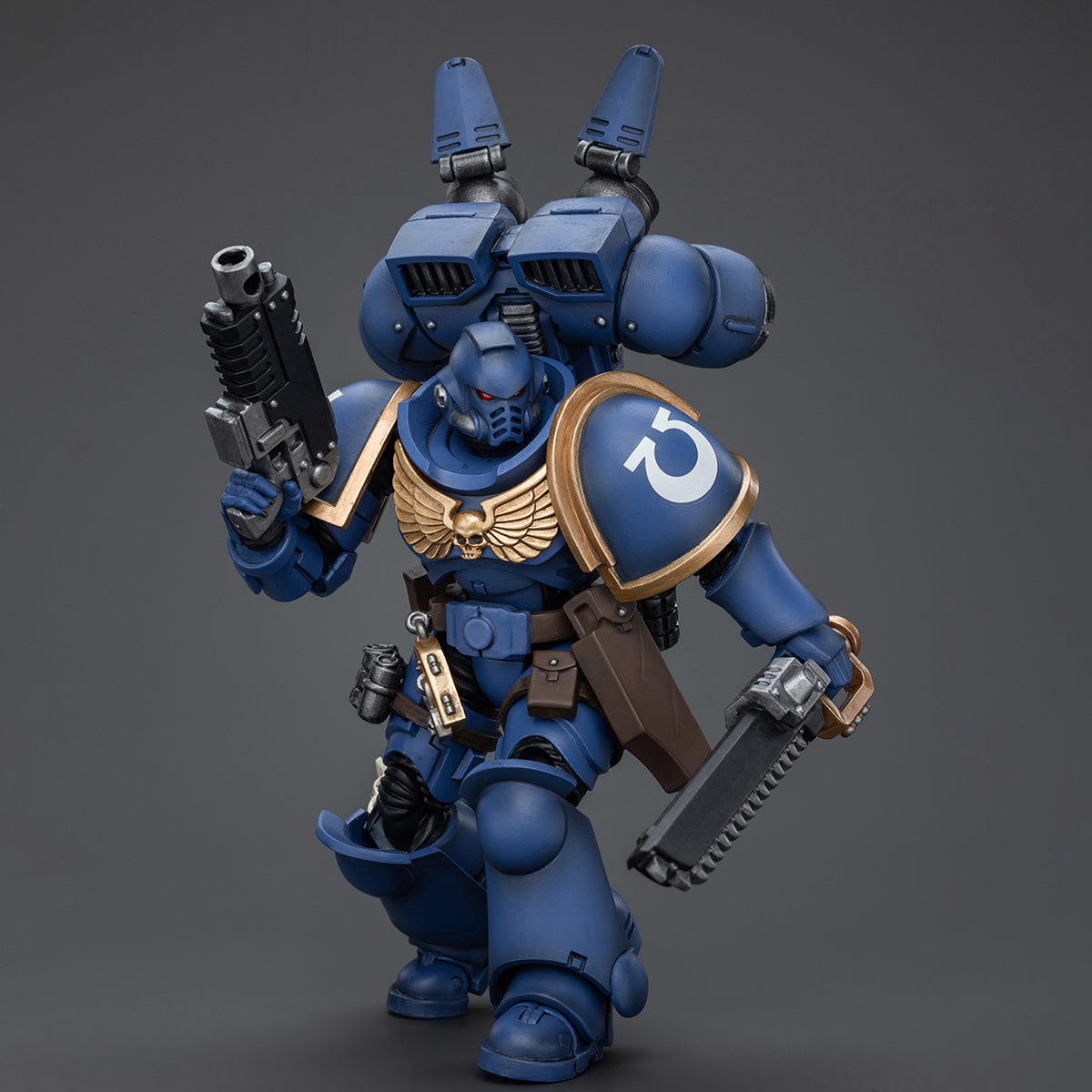 Figurine de collection JoyToy Warhammer 40K : Ultramarines Jump Pack Intercessors Intercessor 2, figurines articulées à l'échelle 1:18 JT4393