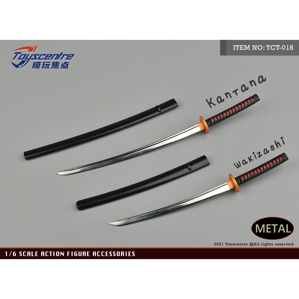 Toyscentre, Samurai Sword Long Version Model, Doll Accessory for 12-inches Action Figurine