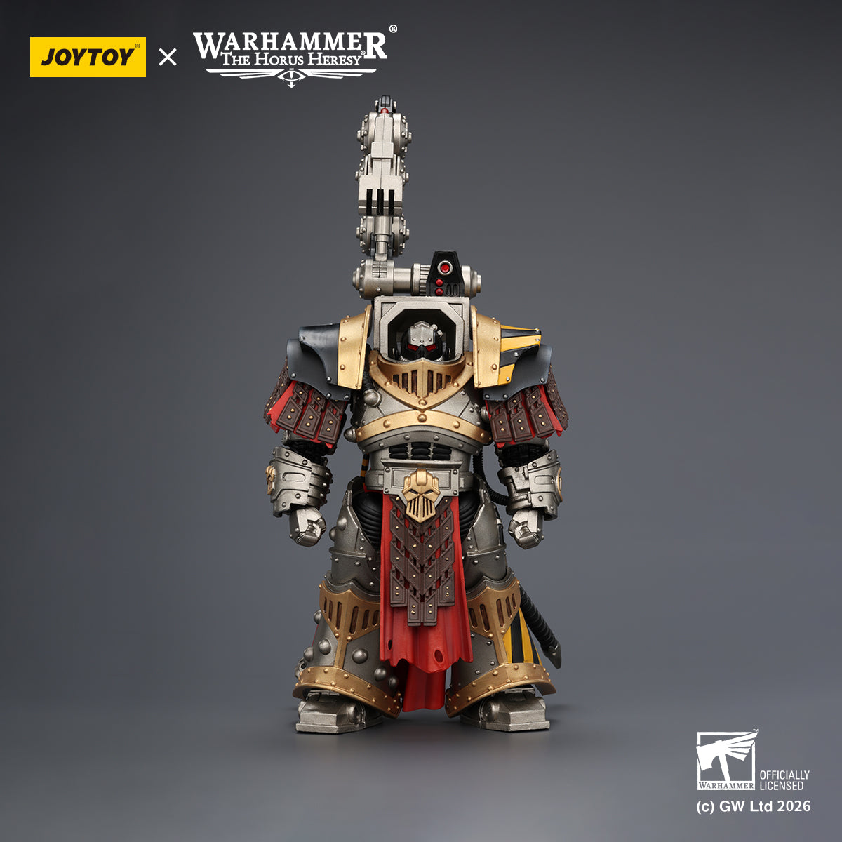 JOYTOY Warhammer The Horus Heresy Iron Warriors Warsmithwith Graviton Crusher Hammer & Legion Praevian with Bolt Pistol 1/18 Scale Action Figure
