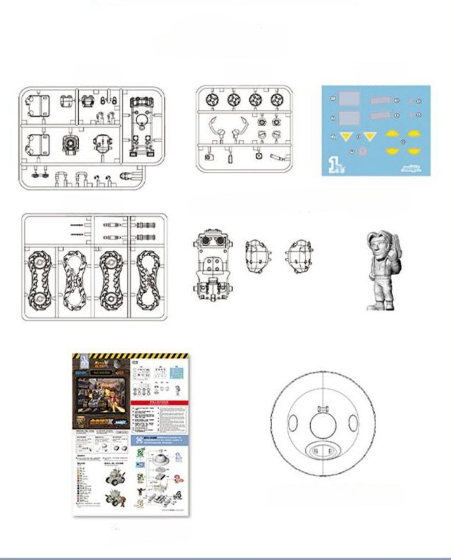 Kits de modelos de plástico: Metal Slug X: Tanque, mecha, figuras de acción coleccionables estilo anime