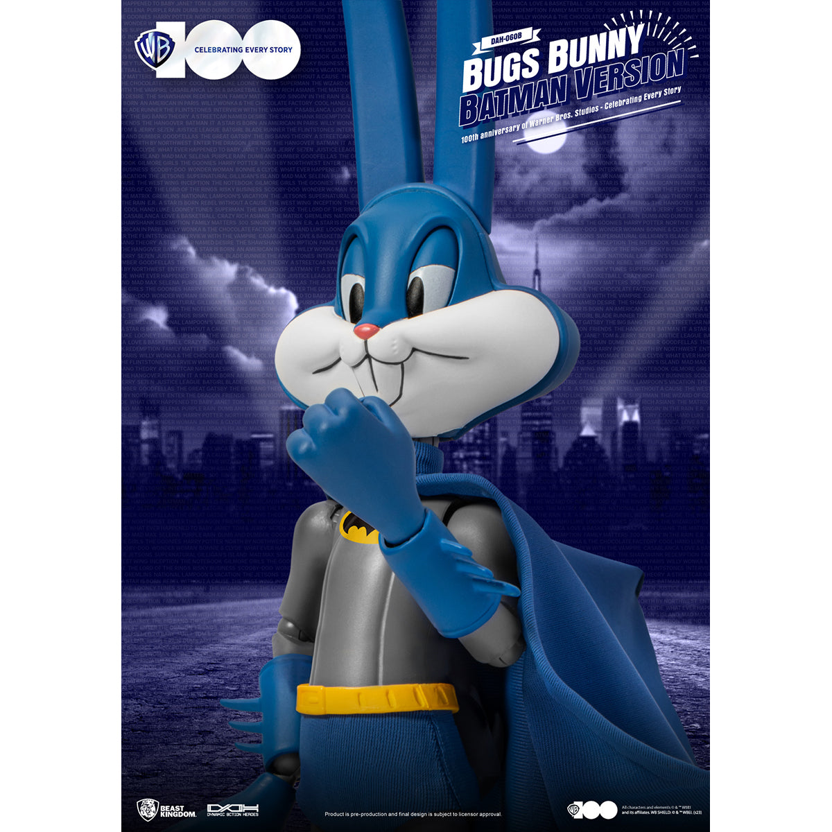 Beast Kingdom DAH-060B 100th Anniversary of Warner Bros. Studios Bugs Bunny Batman Version Action Figure