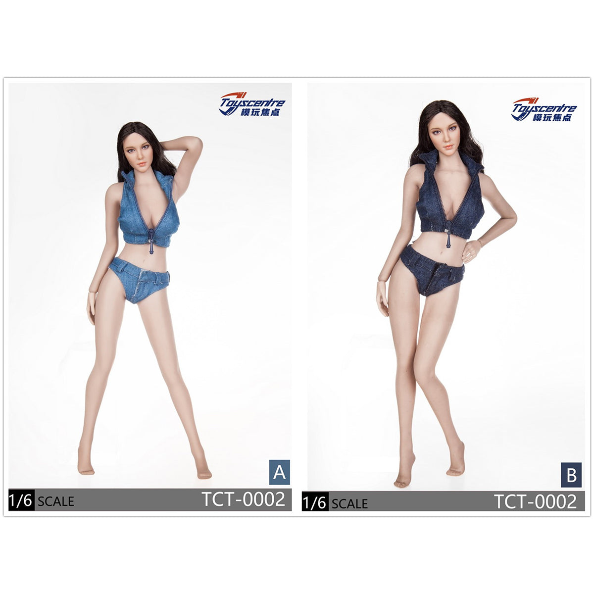 Toyscentre, Female Denim Outfit, Doll Clothes Accessory for 12-inches Action Figurine