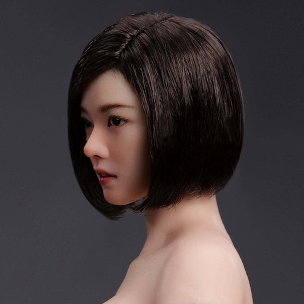 YMTOYS, Movable Eyes Asian Female Head Sculpt Wheat, For 12 Inches Figure