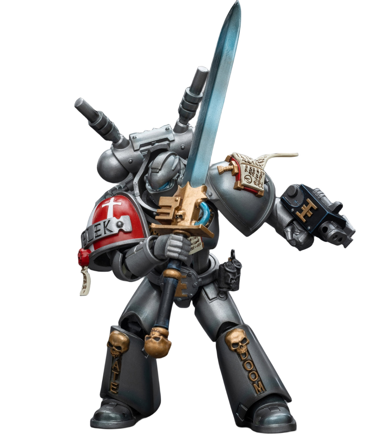 JoyToy Warhammer 40K : Grey Knights Interceptor Squad Interceptor avec Storm Bolter et Nemesis Force Sword Figurines d'action