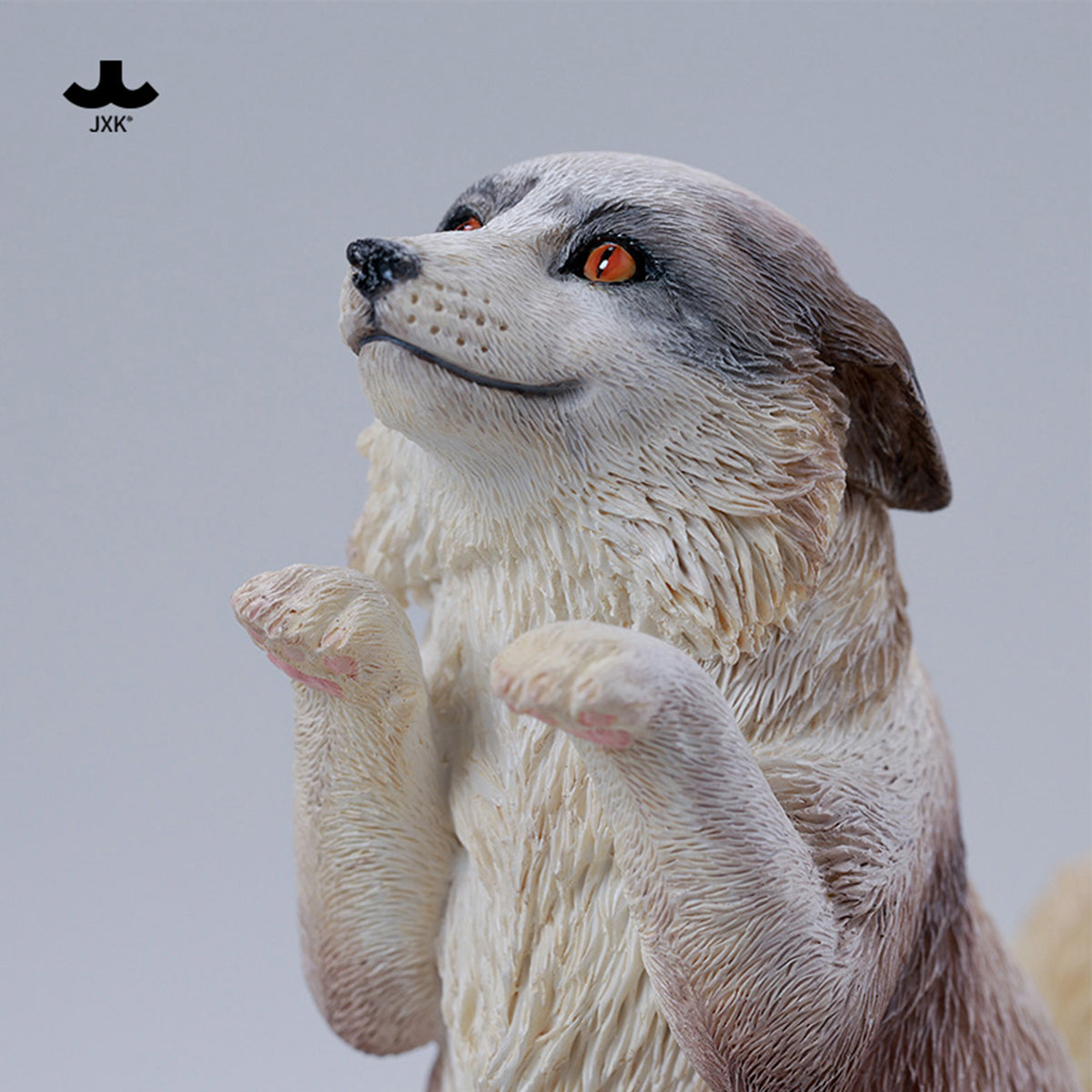 JXK Fluffy Fox Static Expertly Hand-Painted Lifelike Animal Figurine