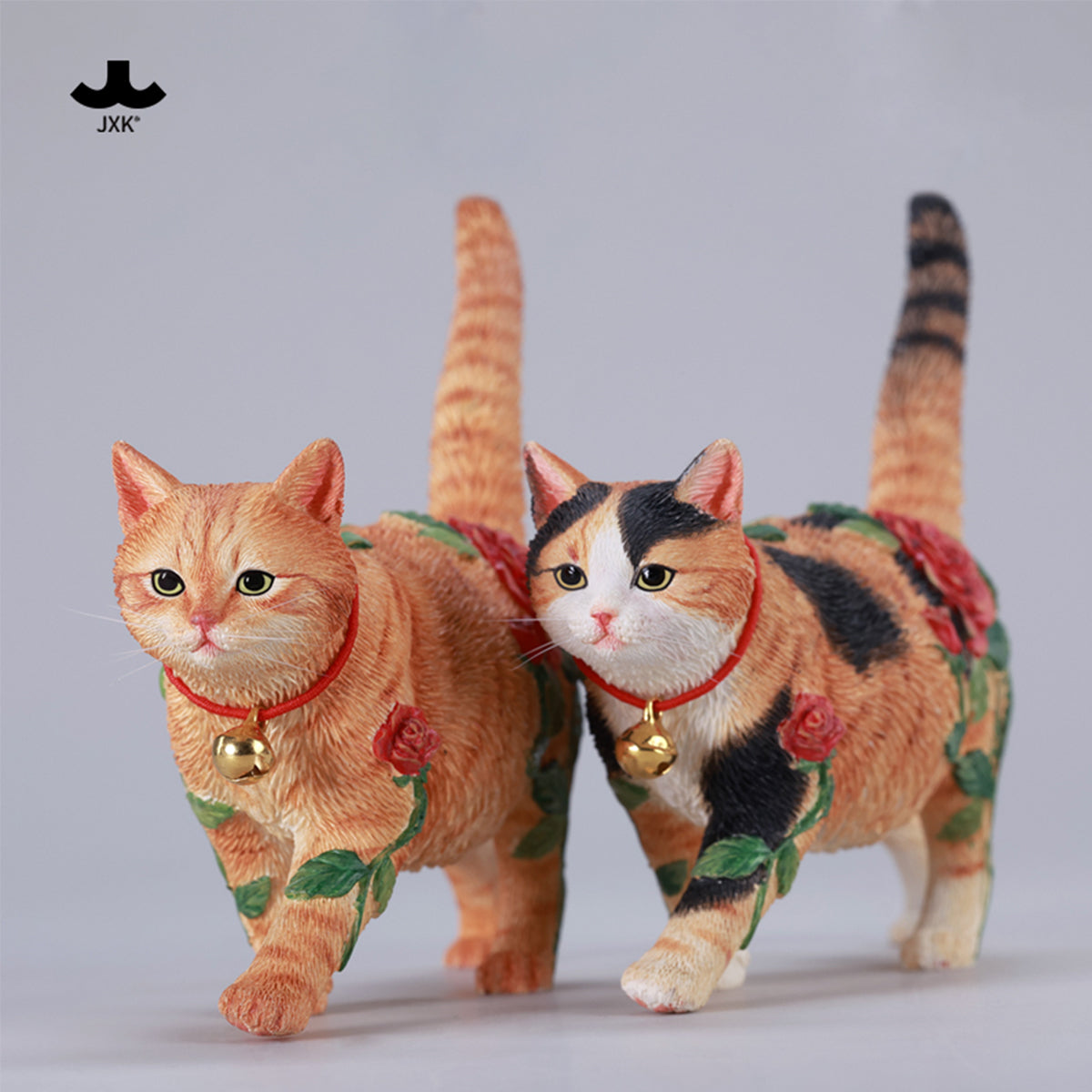 JXK, Rose Cat, Static Animal Figurine