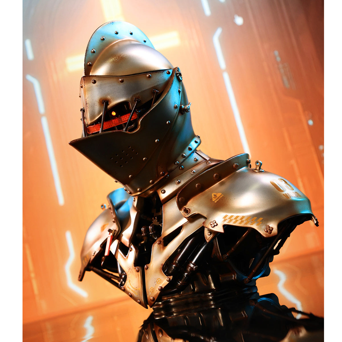 WeArtDoing, Cyber Knight Obsidian Dark/Star Silver/Gleam Void, Art Statue