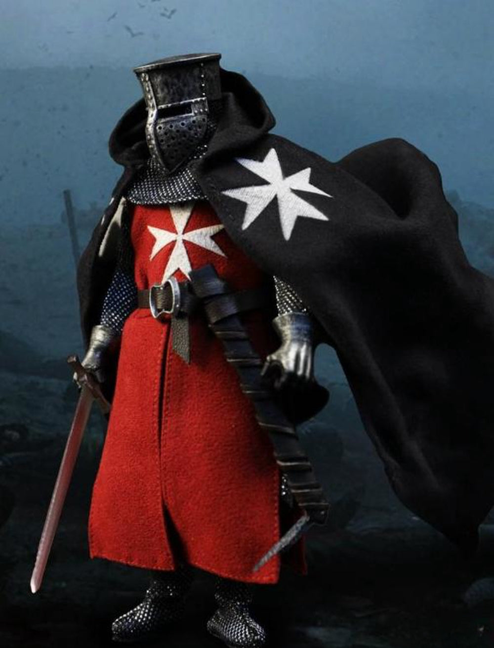 Figura de acción coleccionable del Fénix de Fuego: Caballeros Medievales de Malta, miniatura a escala 1:12 FP017 (Caballeros de Malta FP017)