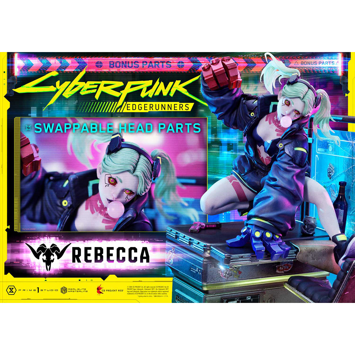 Prime 1 Statue, Cyberpunk Edgerunners Rebecca, 1/4 Art Anime Statue