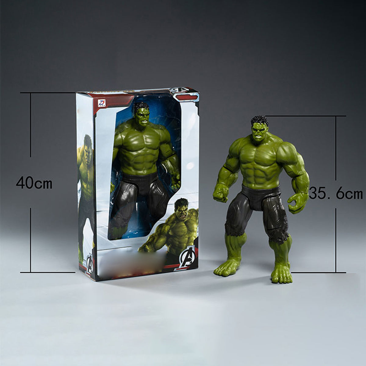 Figura coleccionable completa de ZD Toys: 14 pulgadas, articulada simple - Hulk, estilo película, miniatura a escala 1:5