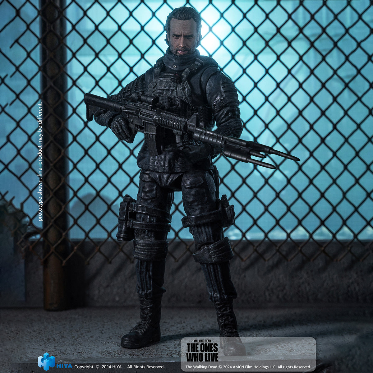 HIYA Exquisita Miniserie Rick de The Walking Dead: Figura de acción de Los que viven