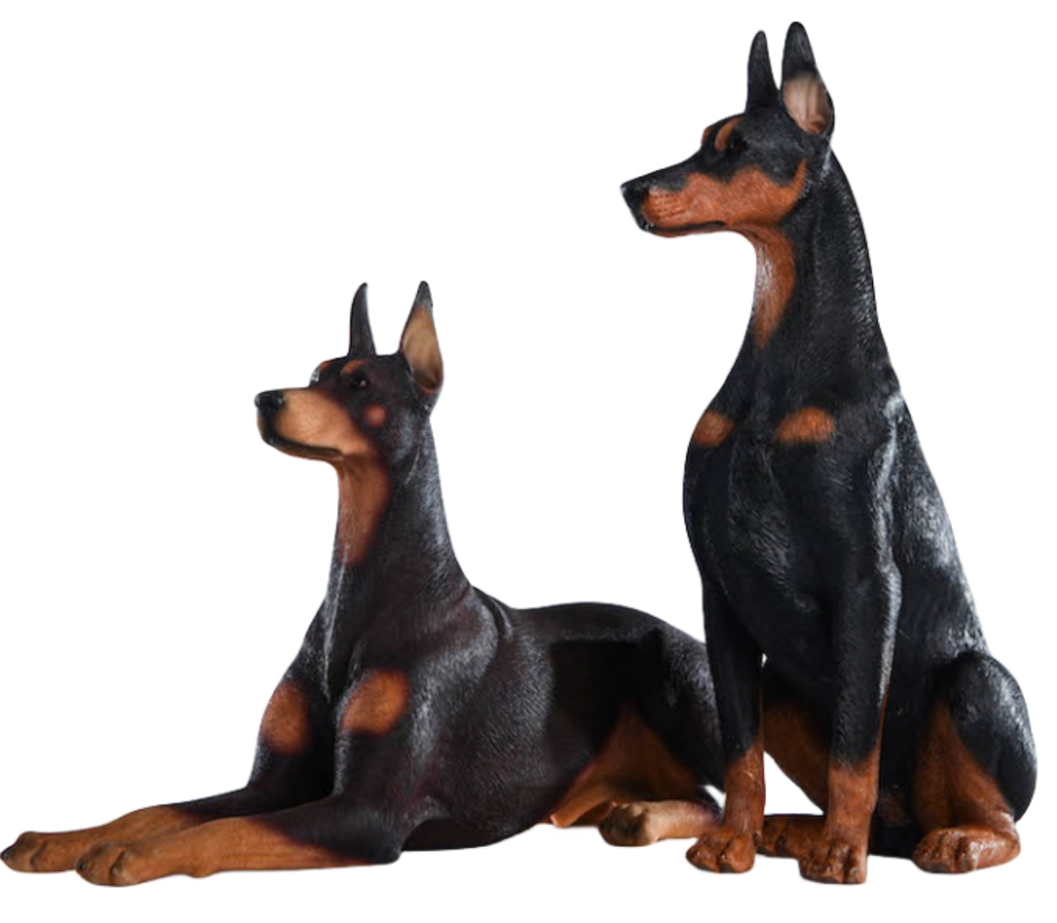 Figura de perro coleccionable JXK: Doberman Pinscher, pintada a mano por expertos, realista, de resina segura, miniatura a escala 1:6.