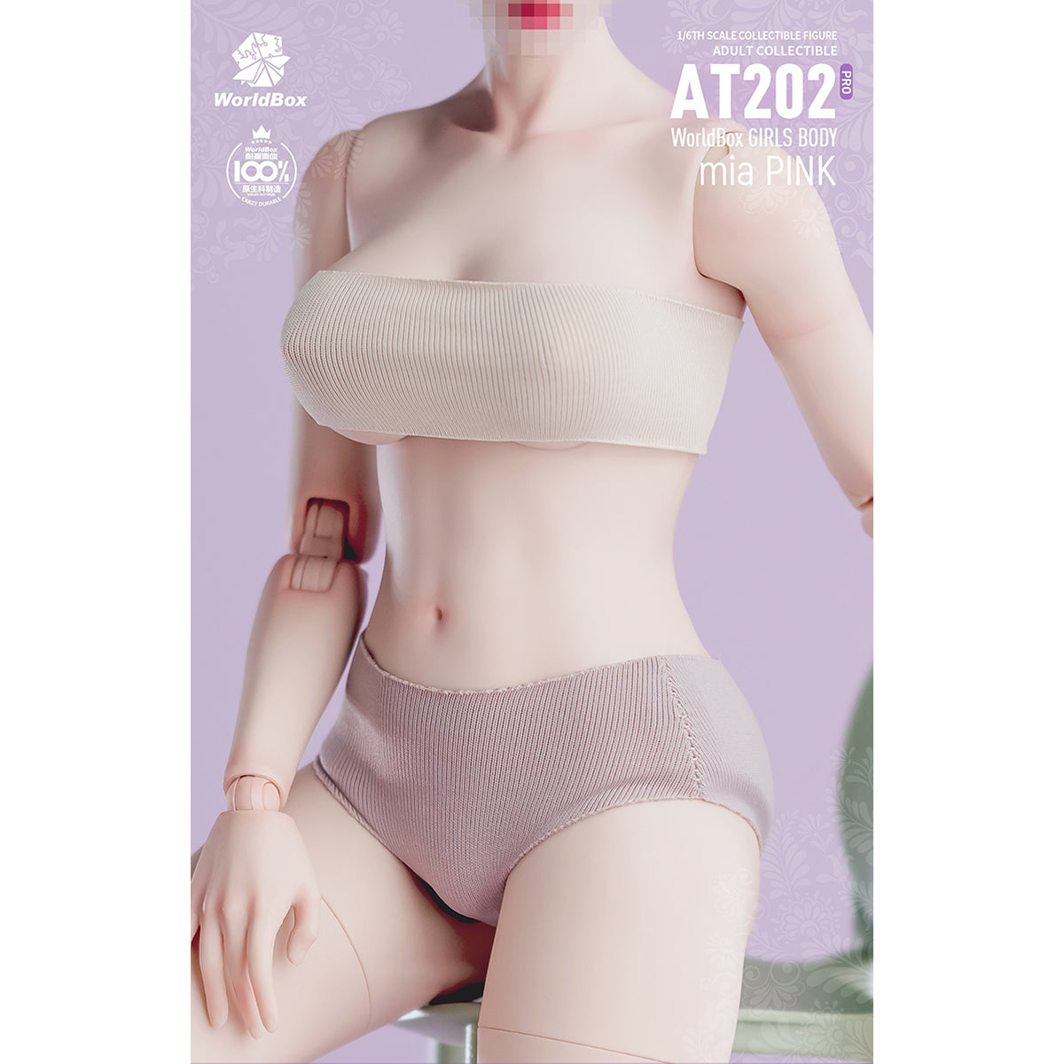 TBLeague Articulated Joints Female Body With Chunky Thighs AT202pro 1/6 Scale Action Figure Body