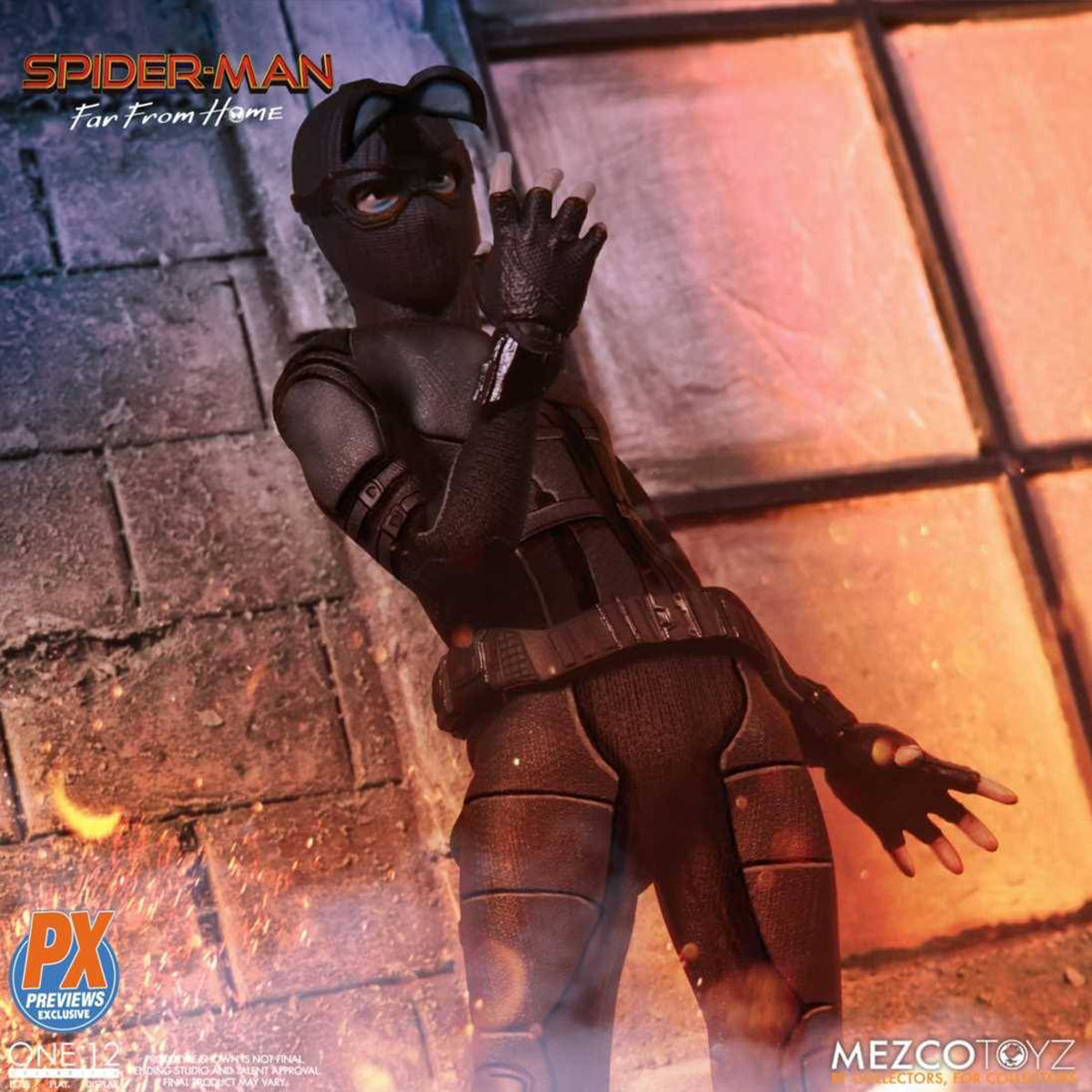 Mezco Toyz One:12 Collective Spider-Man (Stealth Suit) PX AF NOV198726 1/12 Scale Action Figure
