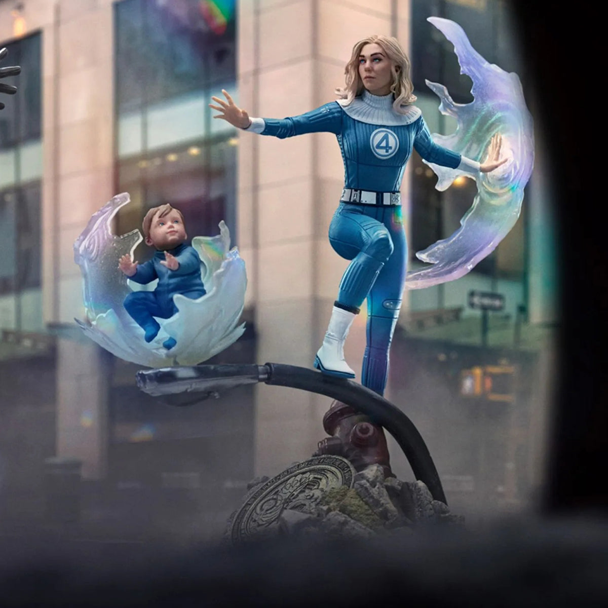 Iron Studios The Fantastic Four: First Steps - Mister Fantastic & Invisible Woman & Thing & Human Torch Art Statue