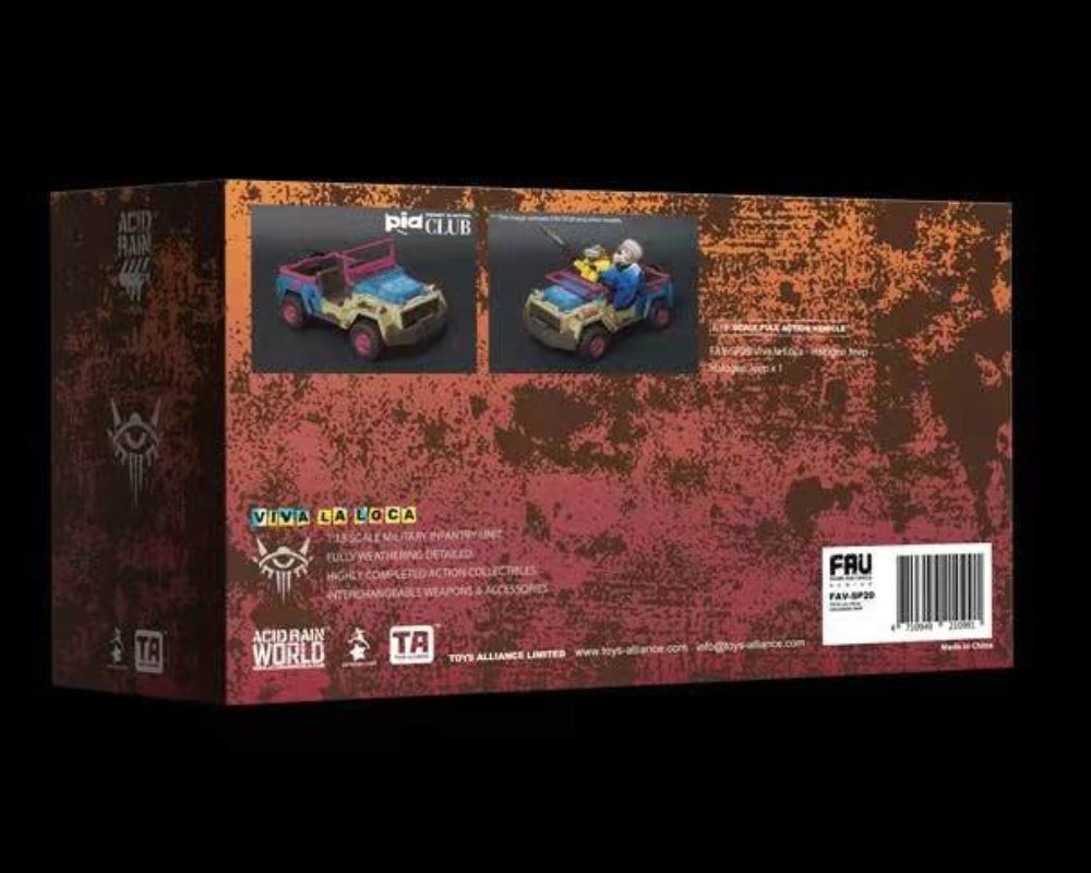 Figura coleccionable de Toys Alliance X Acid Rain: Acid Rain: Viva la Loca, Jeep halógeno para figura de acción en miniatura 1:18 FAV-SP20