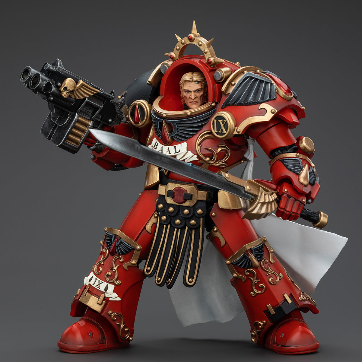 JOYTOY Blood Angels Legion Praetor in Tartaros Terminator Armour Warhammer 1/18 Action Figure