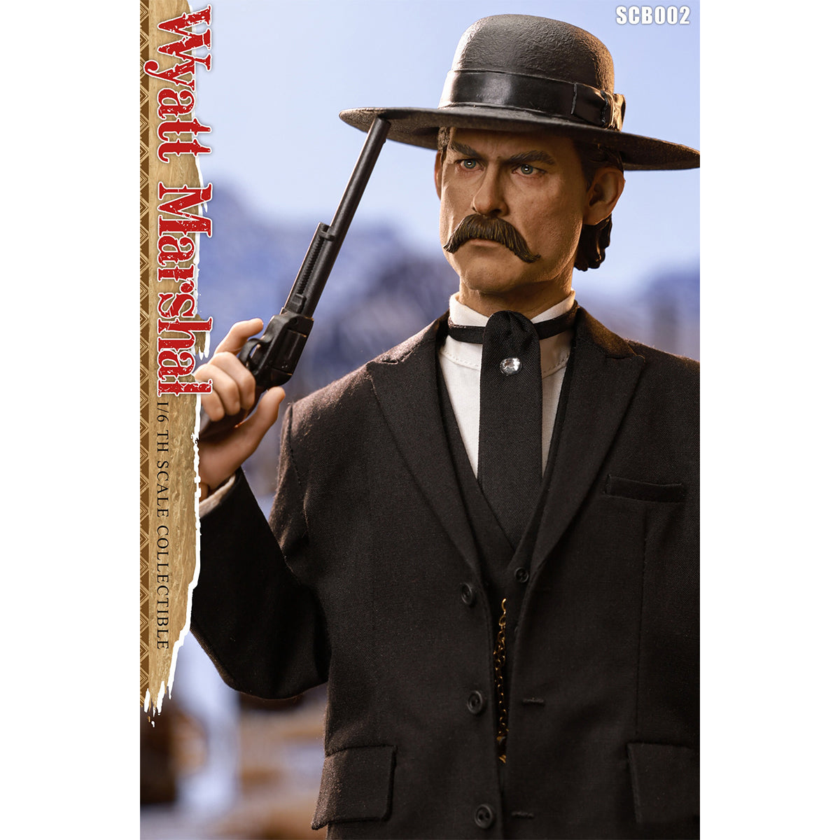 SNAKE TOYS Western Cowboy Tombstone Wyatt Marshal Deluxe Edition Double Head Sculpt Action Figure