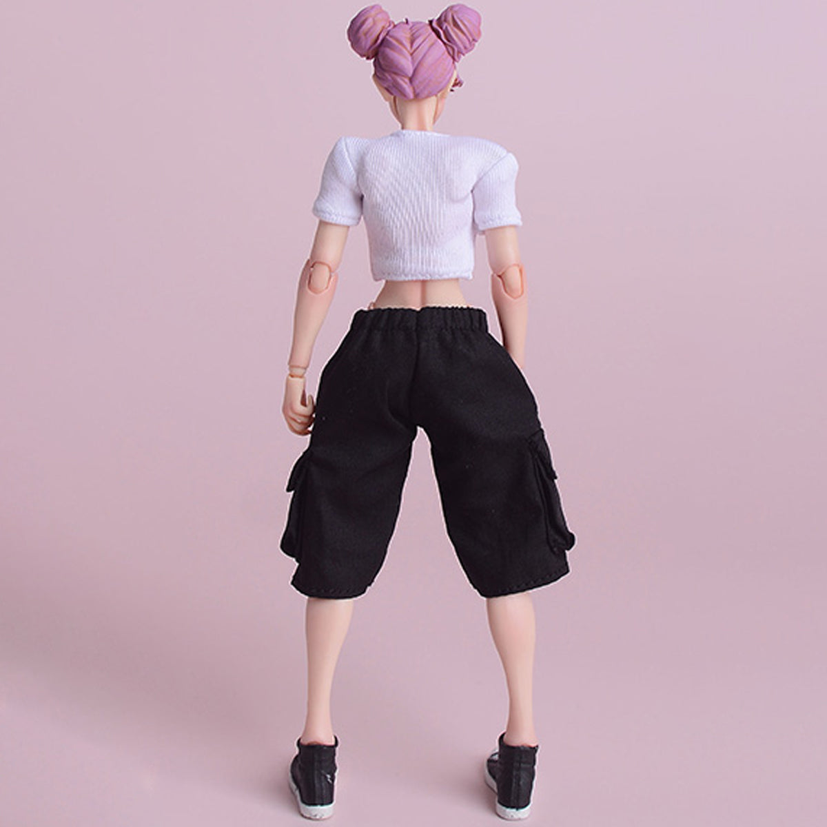 Ropa para muñecas ATStory: Top corto de manga corta Mecha Girl - Blanco para figura de acción