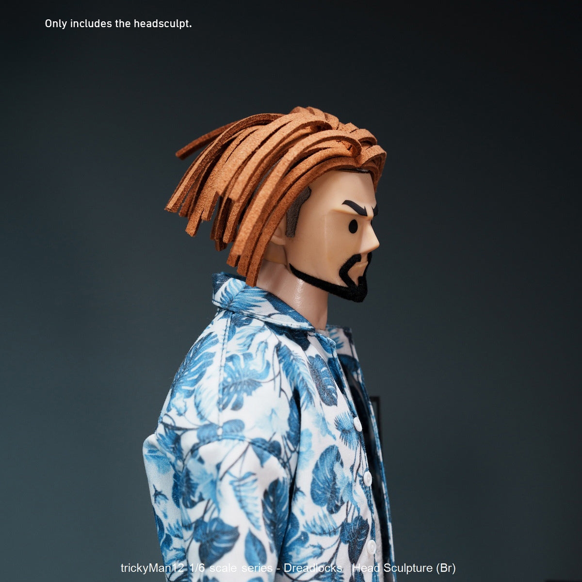 TrickyMan12 Dreadlocks Male Head Sculpt Black Hair FB-10083-1 Brown Hair FB-10083-5 Accessory 1/6 Scale Fit Action Figure