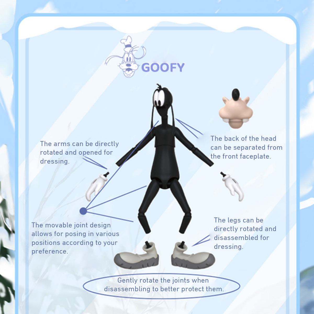 MORSTORM Disney Snow Board Club: Goofy Player Art Figurine