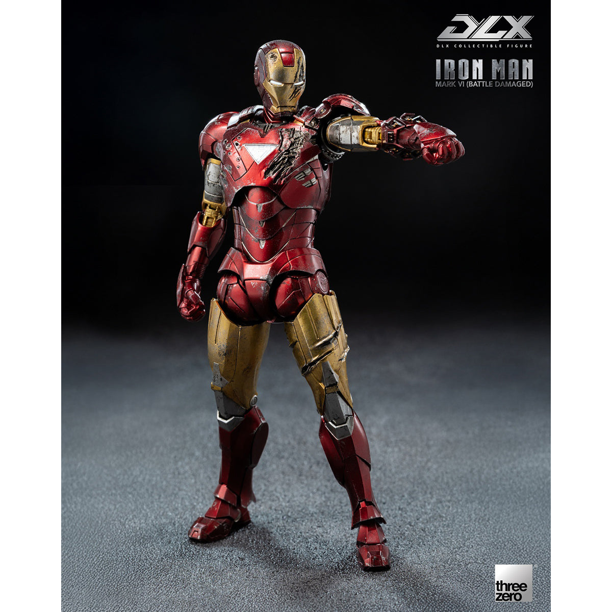 Threezero DLX Iron Man Mark 6 Battle Damaged Version 3Z09180C0 Action Figure