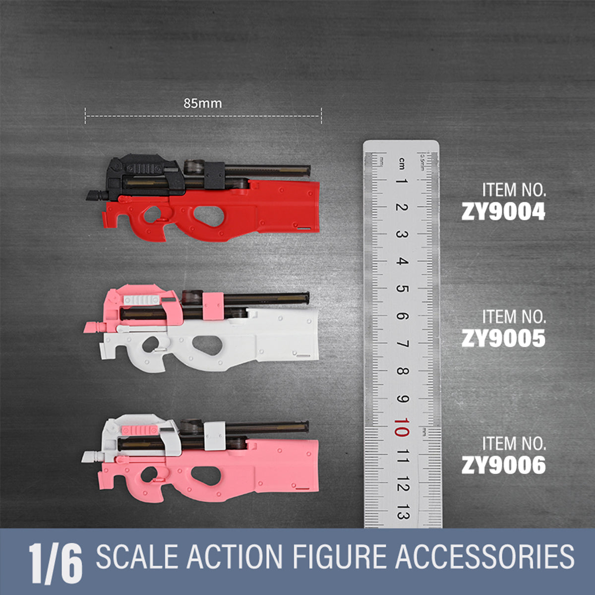 ZYTOYS, AK47 Assault Rifle/P90 WWII Gun Rifle Weapon Gun Model Doll Accessory for 12-inches Action Figurine