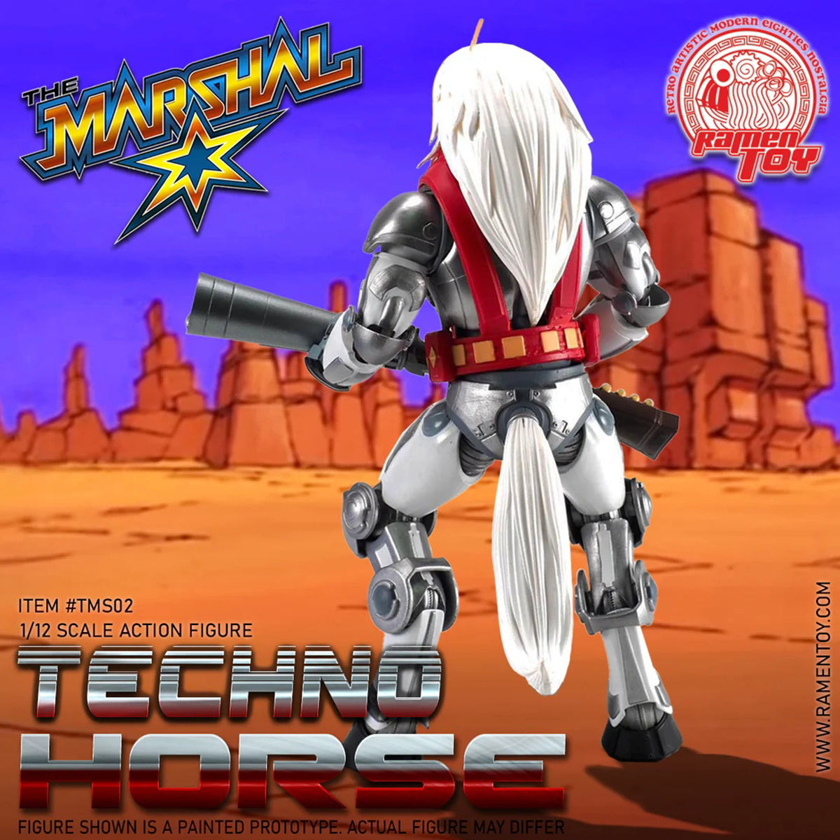 Ramen Toy BraveStarr The Marshall Techno Horse 1/12 Scale Action Figure