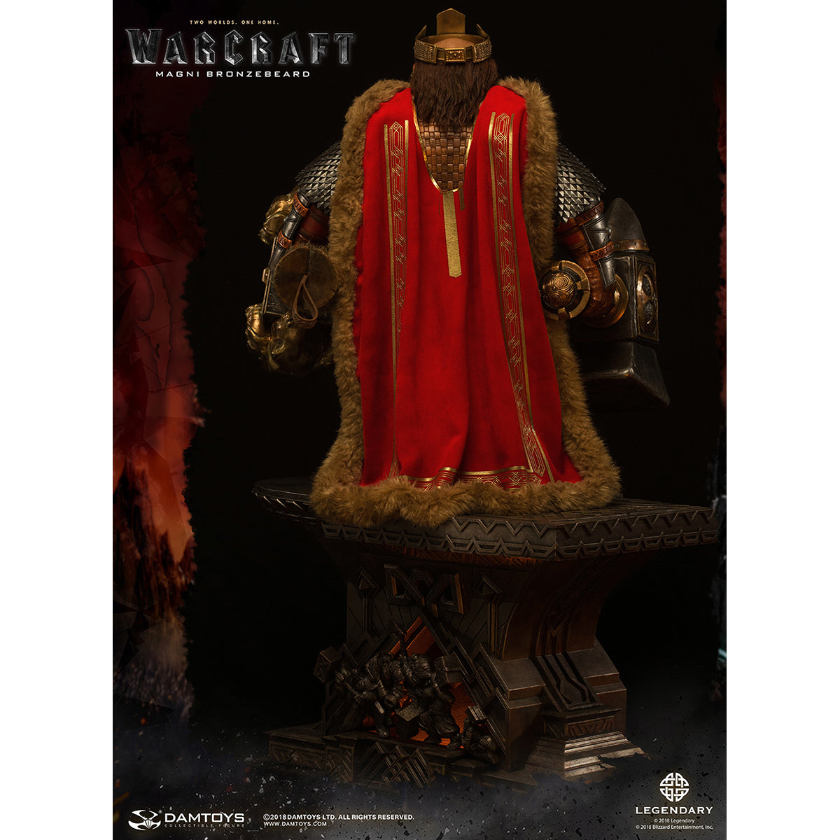 DAMTOYS DMLW09 Epic Series Warcraft movie – Magni Bronzebeard 25-inch Premium Art Statue