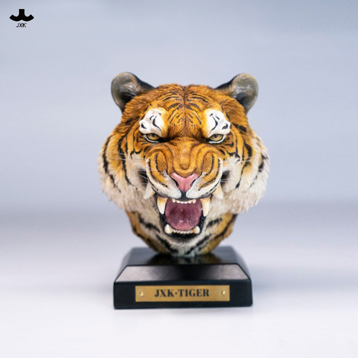 JXK SA004 Tiger Head Statue Realistic Collectible Animal Figurine