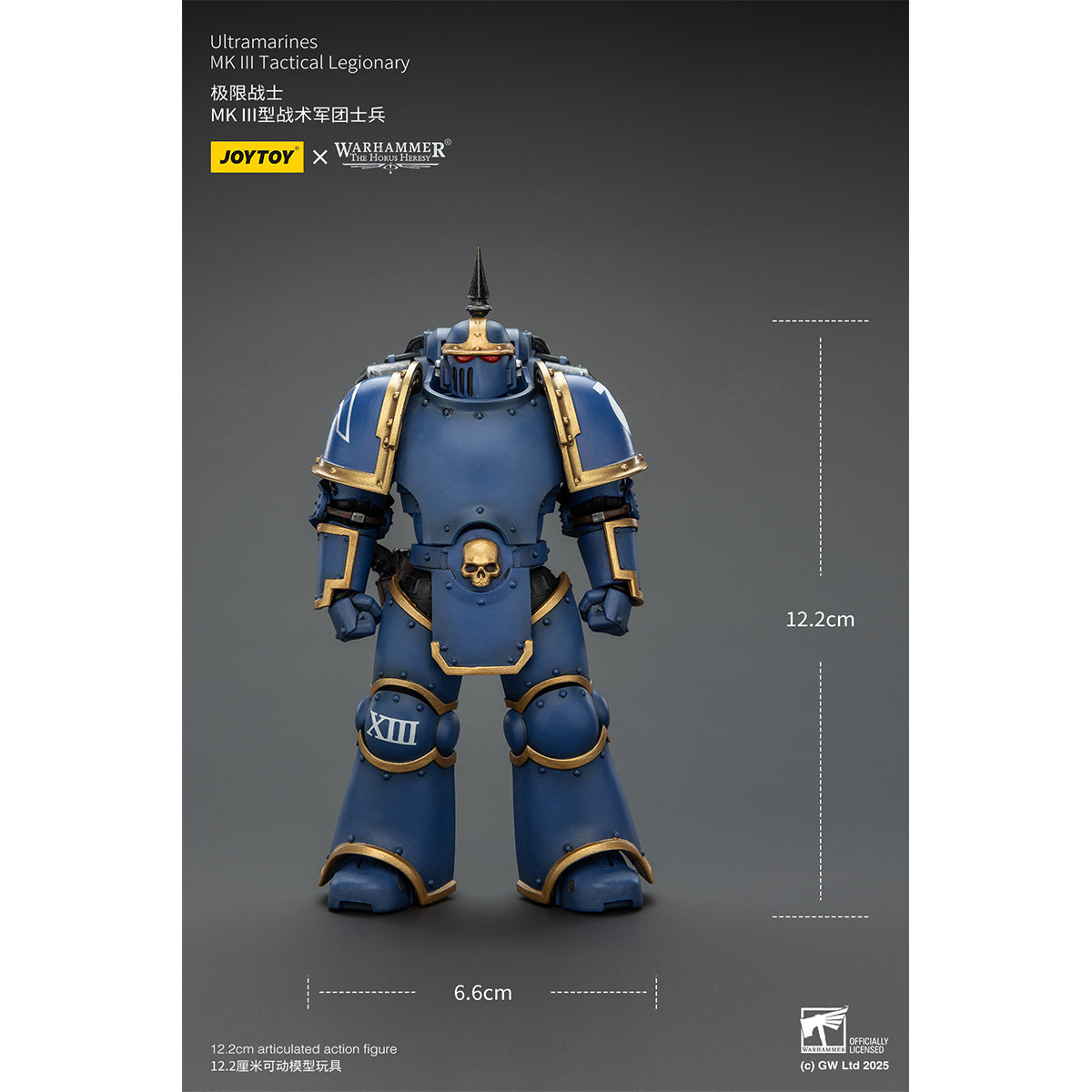 (Only Shipped to the US) JOYTOY Warhammer Ultramarines MK lll Tactical Legionary JT02663 1/18 Scale Action Figure