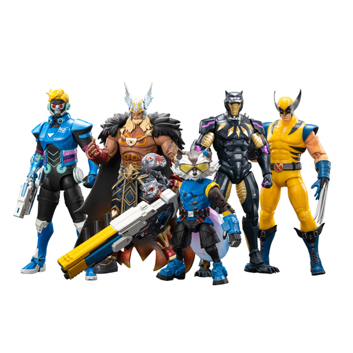 ZD Toys Super War Game Series Collectible Figure Full Set: Star-Lord, Video Game Style, 1:10 Scale Miniature Action Figurine YXXJ