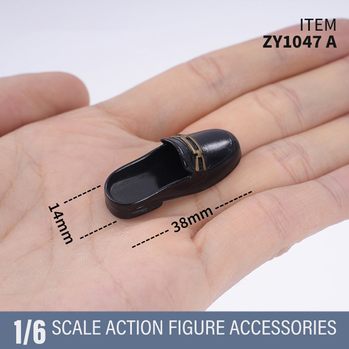 ZYTOYS, Closed-Toe Mules, Doll Accessory for 12-inches Figure