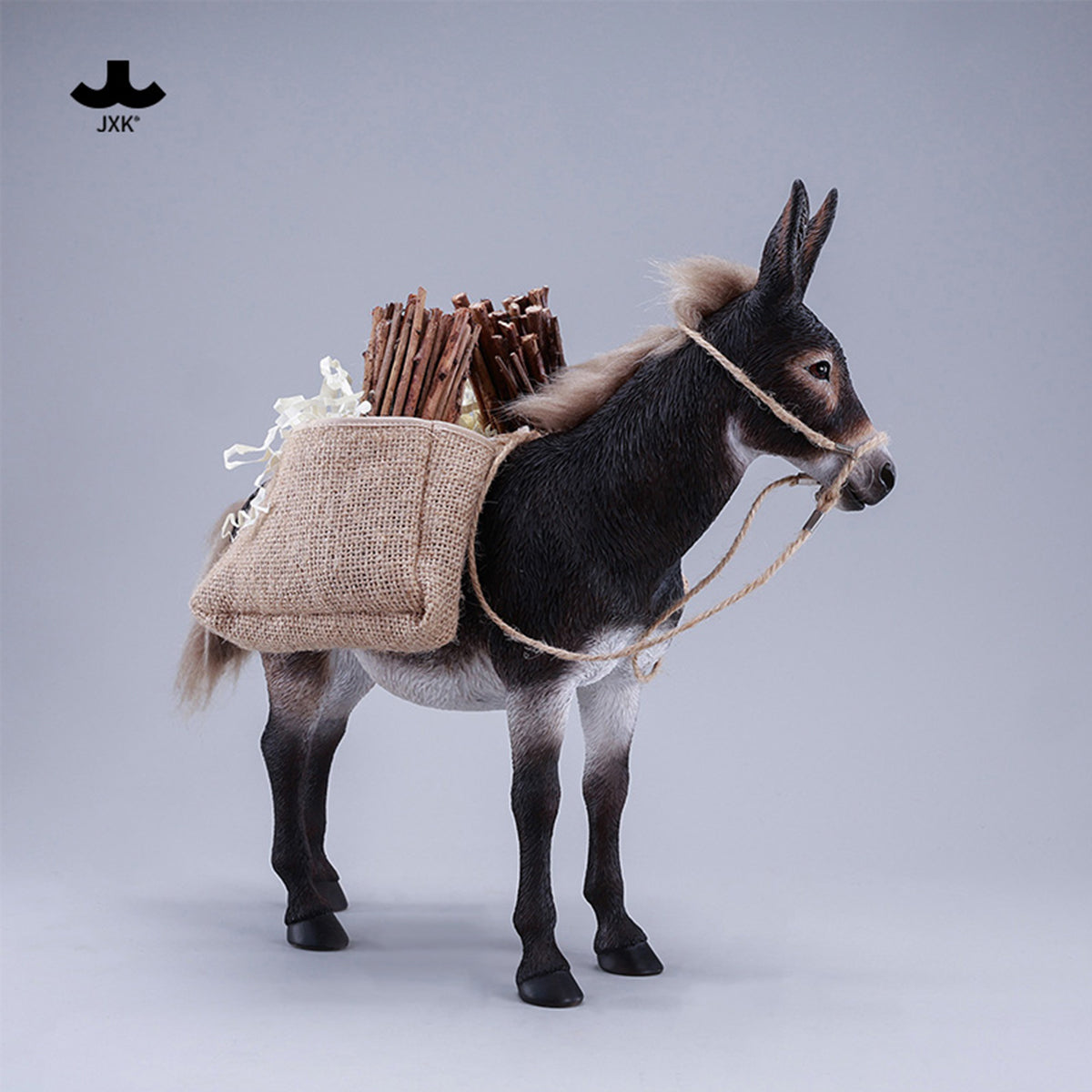 JXK MULE Static Expertly Hand-Painted Lifelike 1/6 Scale Animal Figurine