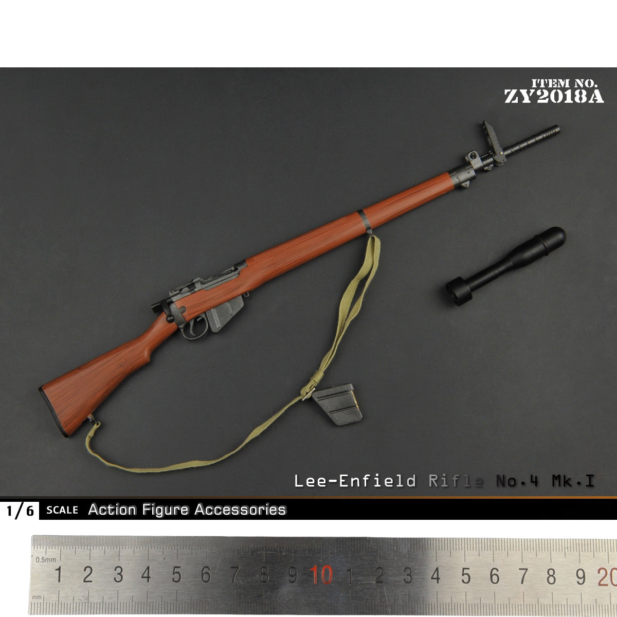 ZYTOYS, WWII British Lee-Enfield No.4 Mk1 Sniper/Rifle Model, Doll Accessory for 12-inches Action Figurine