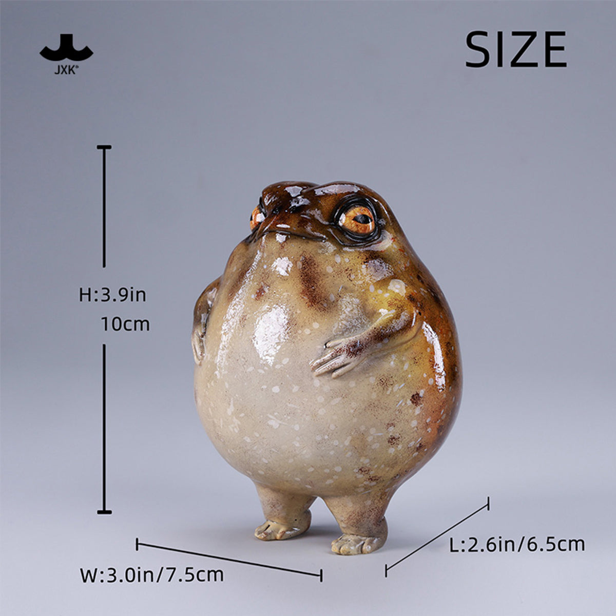 JXK Bun Frog Static Expertly Hand-Painted Lifelike Animal Figurine