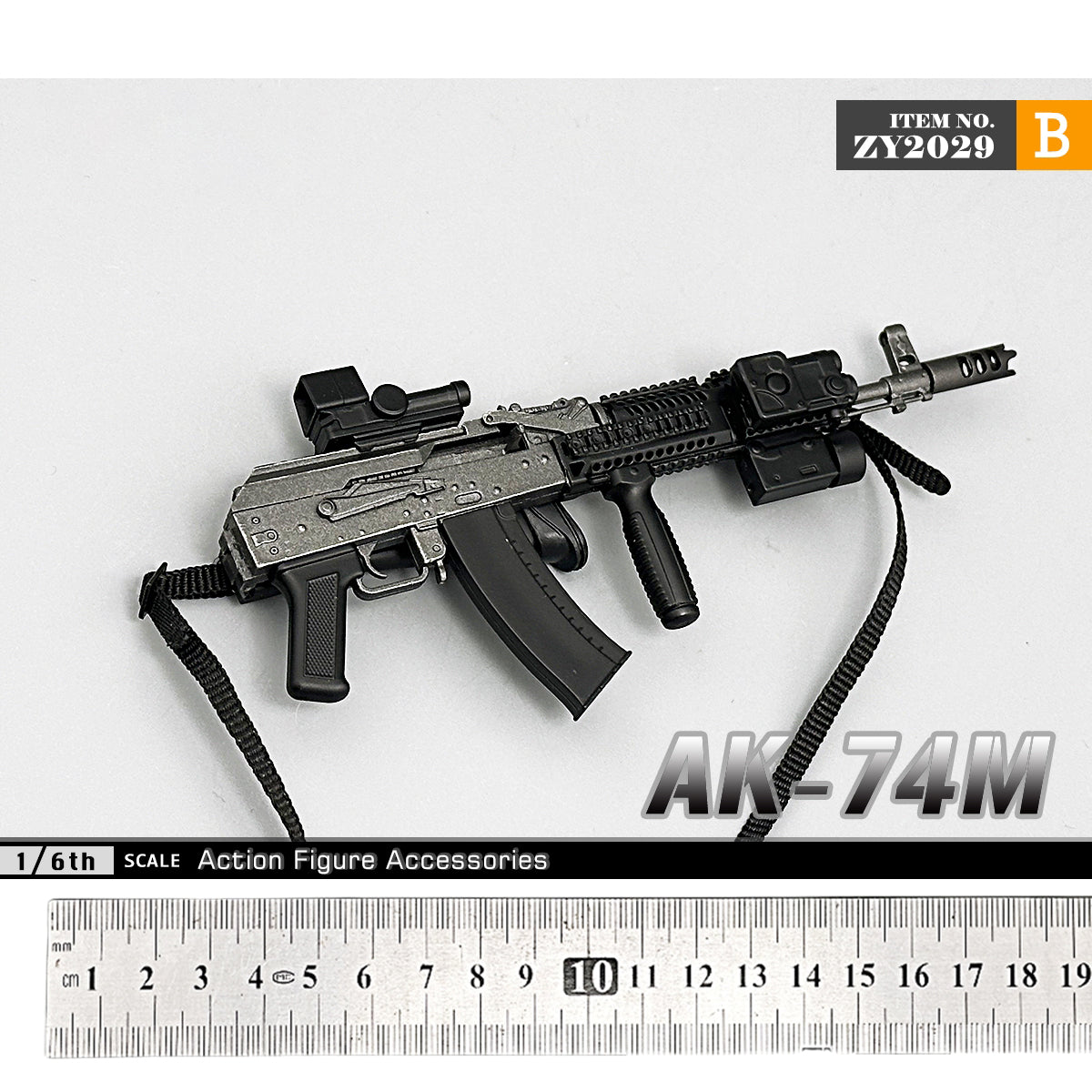 ZYTOYS, AK74M Russian Assault Rifle, Doll Accessory for 12-inches Action Figurine