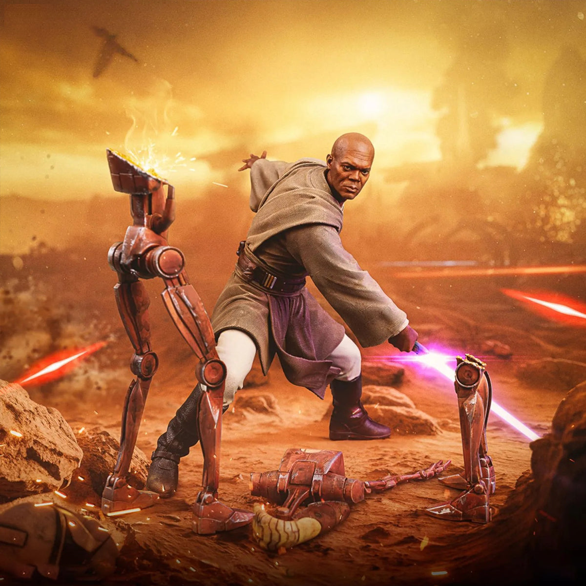 Iron Studios, Star Wars Mace Windu, 1/10 Scale Art Figurine