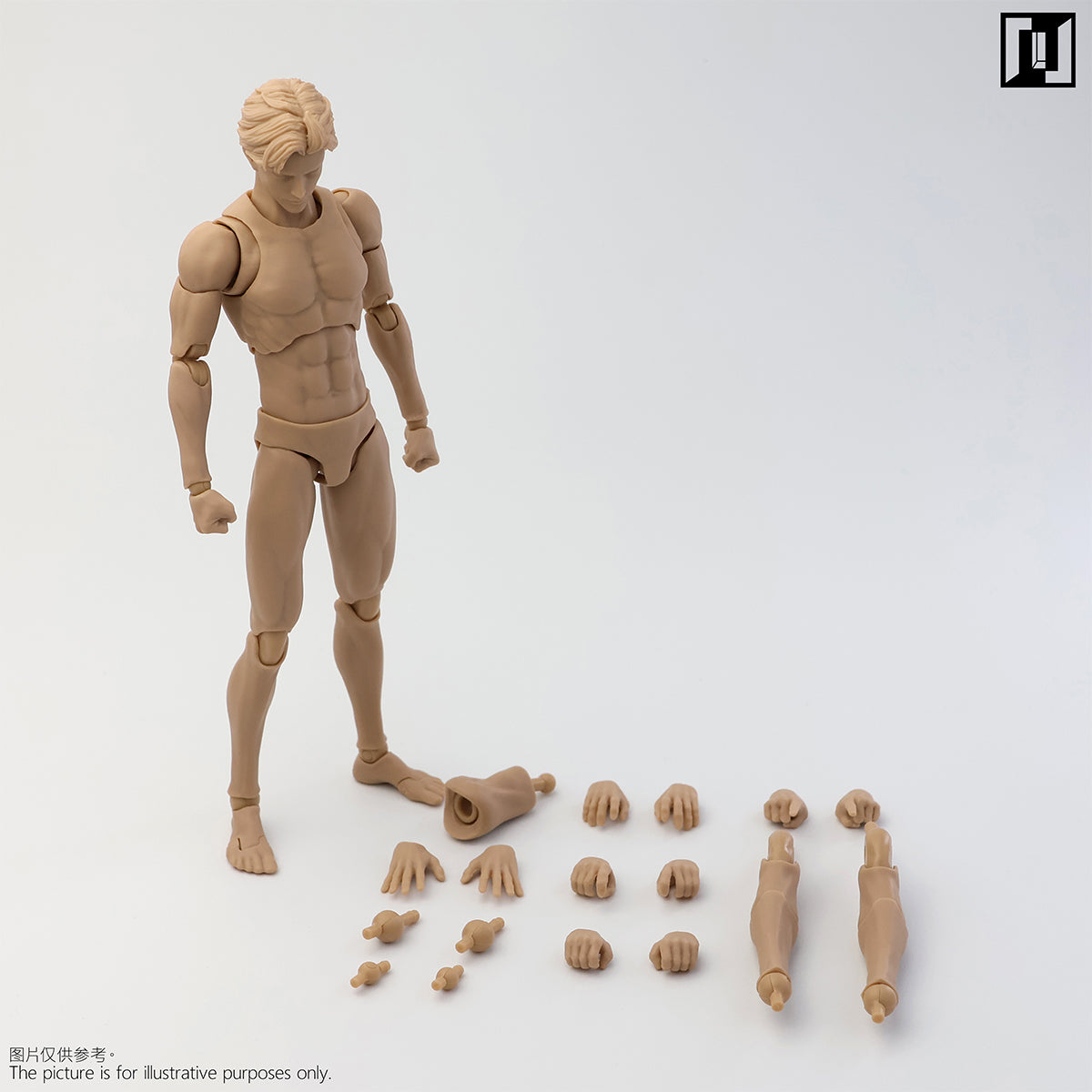 Mirrfig Articulated Joints MF001 Lean Male Pale-skined Body 1/12 Scale Action Figure Body