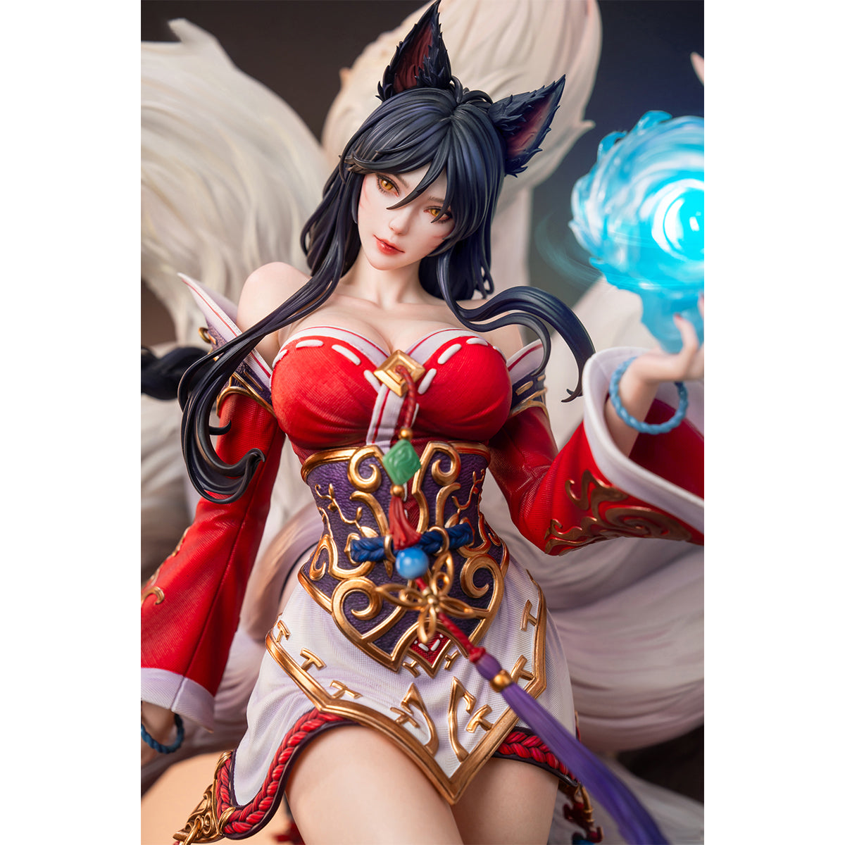 JIMEI PALACE League of Legends - Nine-Tailed Fox Ahri Art Statue