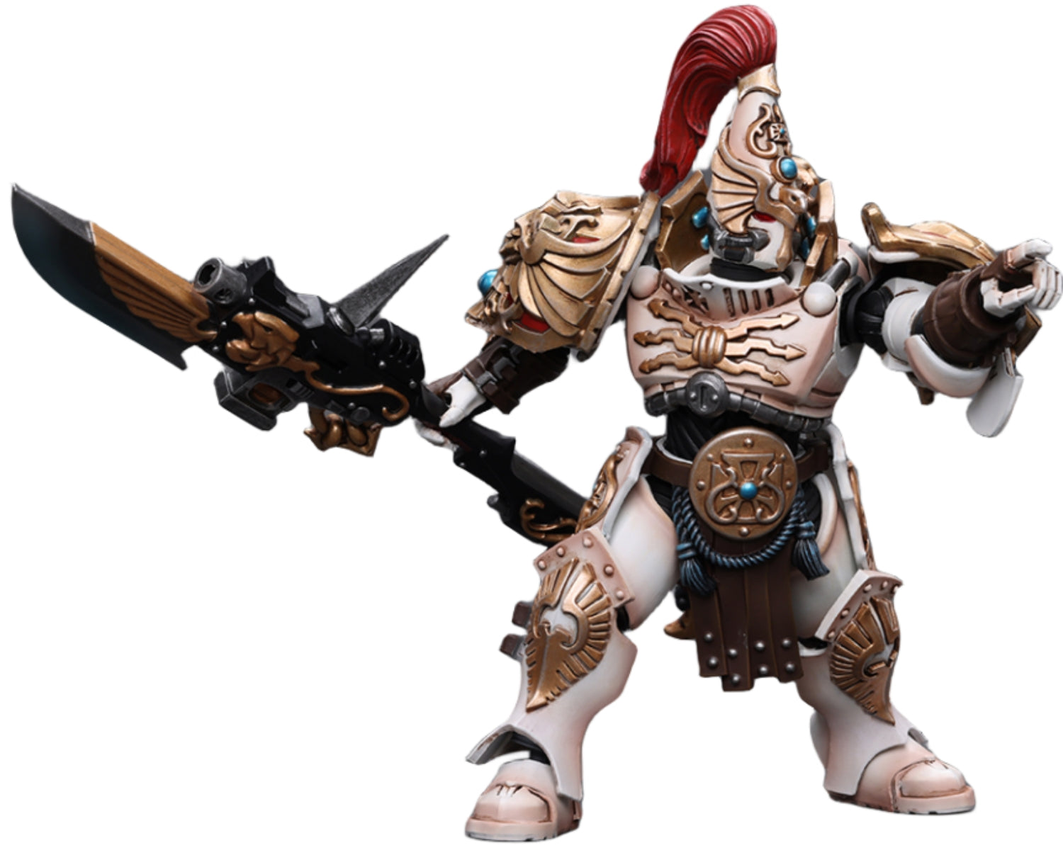 JoyToy 40K Figurine de collection : Adeptus Custodes Montre solaire Vexilus Praetor Figurines à l'échelle 1/18