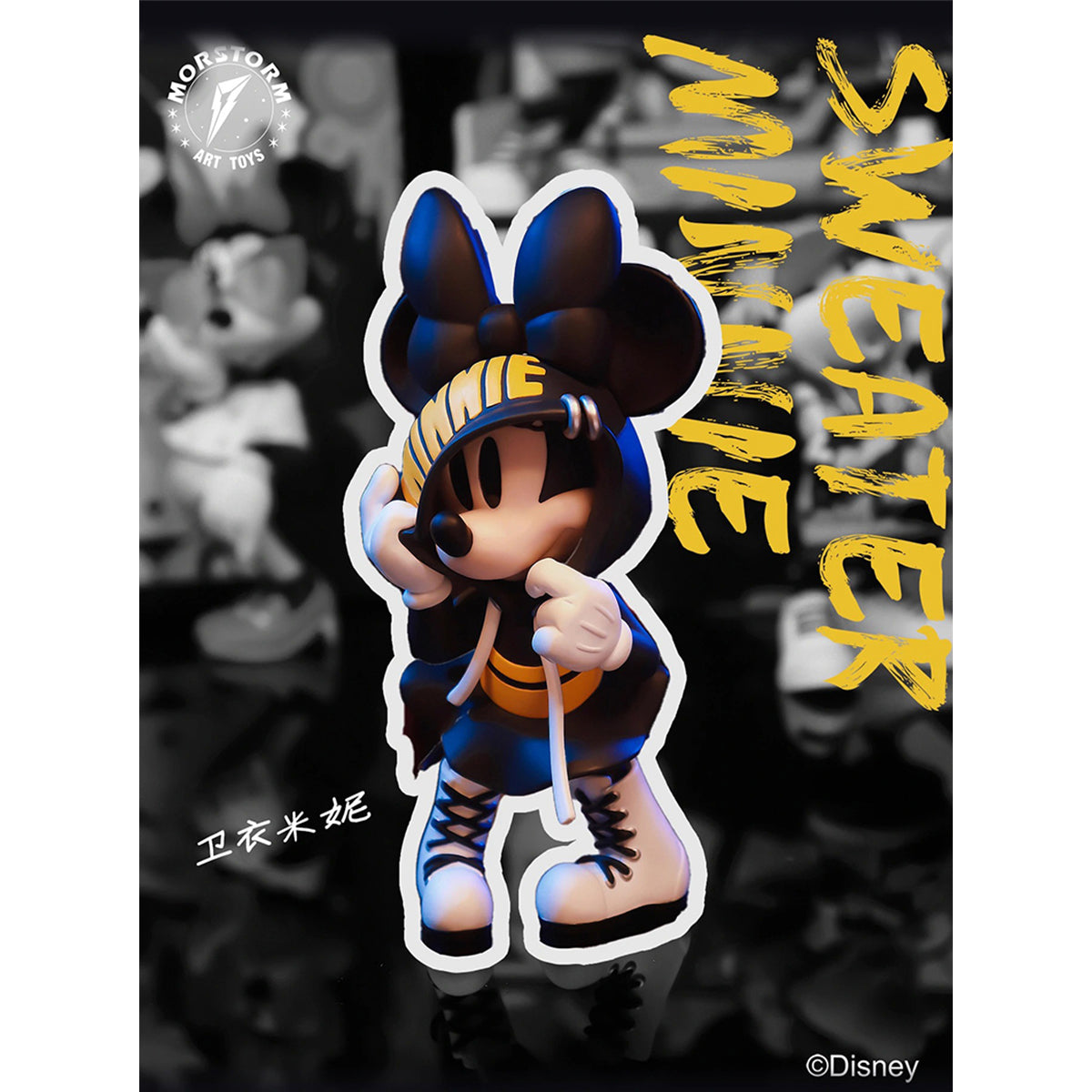 MORSTORM Coat Mickey + Cowboy Outfit Minnie + Sweatshirt Minnie + Sweatshirt Mickey Art Figurine